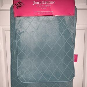 NWT Set Of Two Light Blue Juicy couture bath mats